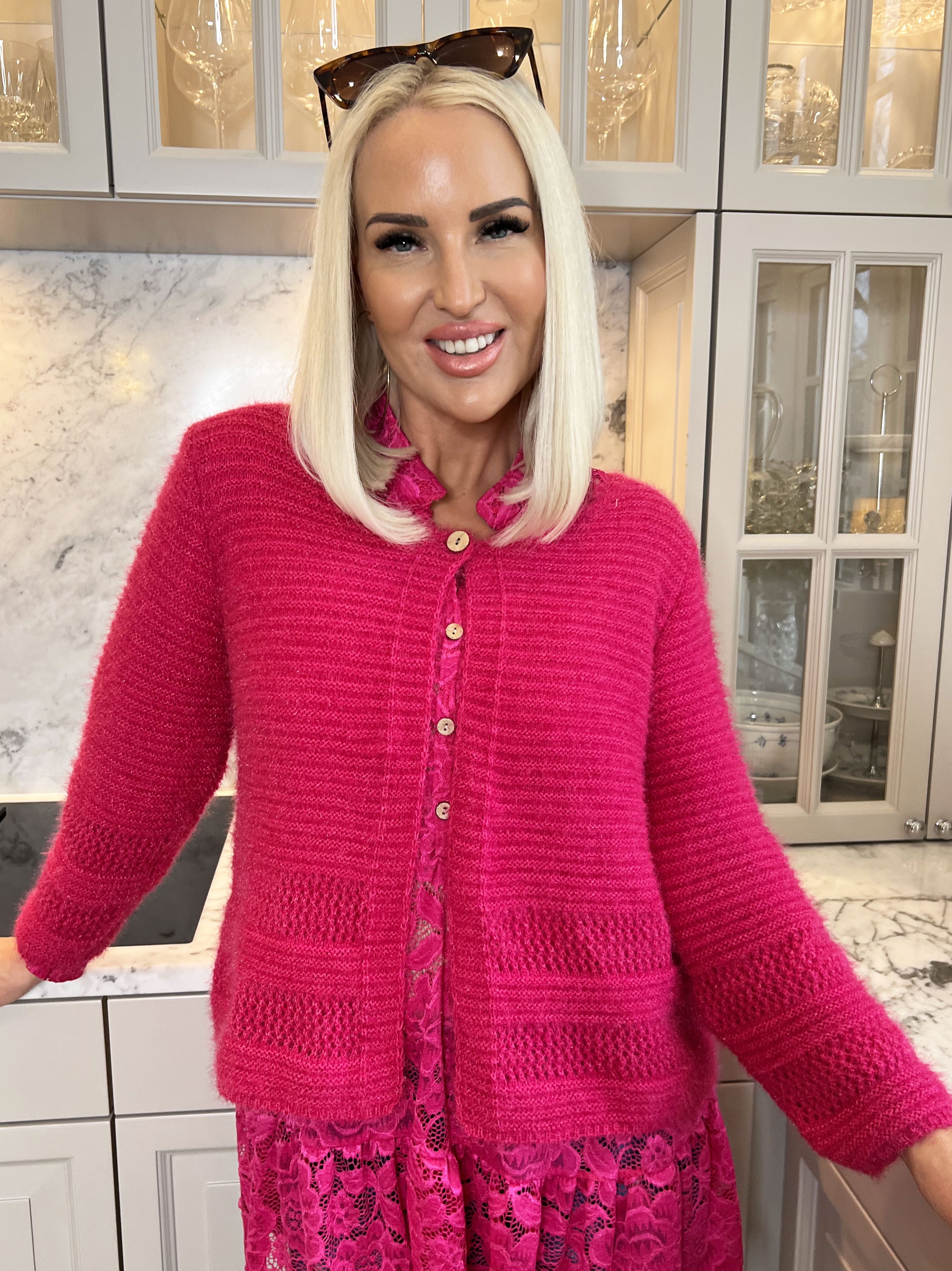 Melly - Blød cardigan med en knap